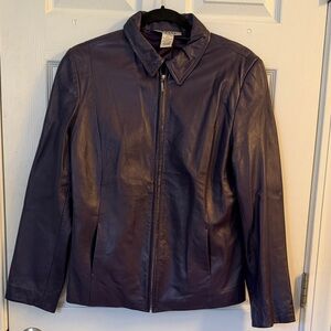 Alfani Leather Women's Deep Purple Jacket